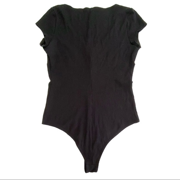 NWOT Reformation Black Marten Button Bodysuit XL - Picture 8 of 10
